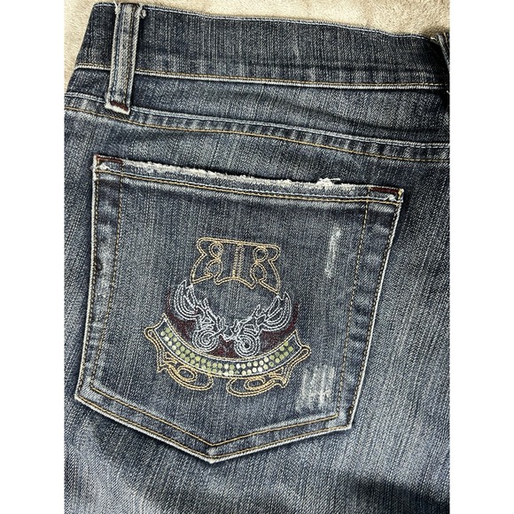 Rock & Republic Roth Flare Leg Blue Denim Jeans Med Wash Size 38x33 USA *picture - Picture 5 of 12